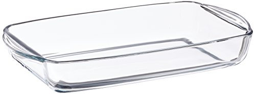 AMBITION Auflaufform Glas Backofen 29 x 19 cm Excellent rechteckige Glasform mit Griffen spülmaschinengeeignet