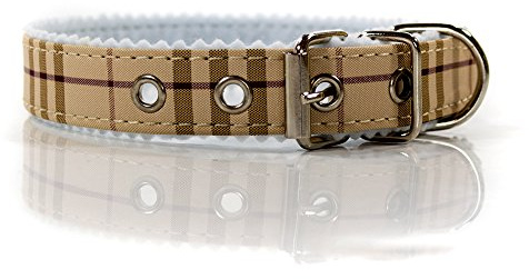 Hundehalsband, kariert, verstellbar von ca. 32 - 38 cm, Hunde, Halsband