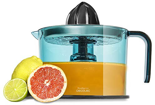 Cecotec Exprimidor Naranjas Eléctrico ZitrusEasy Inox. 40 W, Filtro de Acero Inoxidable, Tambor de 1 Litro BPA Free, Doble Sentido de Giro, Doble Cono y Cubierta Antipolvo