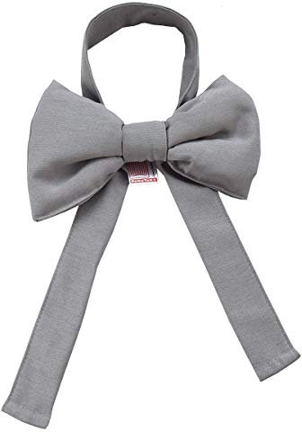 SeGaTeX home fashion 1 Stück Schleifen-Raffhalter Hetty Raffband wattiert flexibel mit Schleife für Gardinen grau Serie Hetty