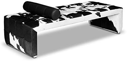 NEUERRAUM Kuhfell Leder Daybed Tagesbett Chaiselongue Recamière Cube Handgefertigt Echtes Leder. Ausgefallener Eyecatcher, Wow.