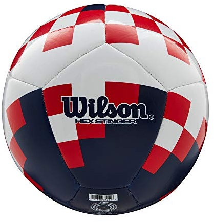 Wilson Für Jugendliche und Erwachsene Hex Stinger Fußball, RED/White/Blue, 5