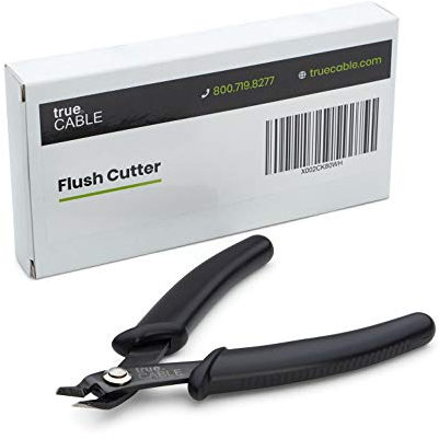 trueCABLE Precision Sharp Flush Cutter, 5” Side Cutting Pliers, Hardened Carbon Steel Tool, Durable Construction, Cut Wire Up to 16 AWG