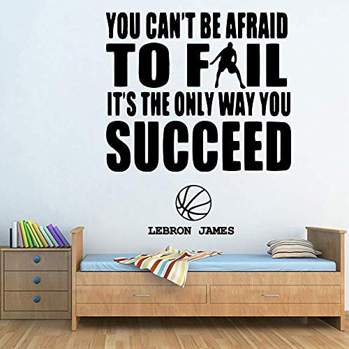 Lebron James Motivierende Zitate Wandaufkleber Dekor Für Kinderzimmer Schlafzimmer Dekoration Abnehmbare Vinyl Wandtattoos Wandbilder 58 Cm X 71 Cm