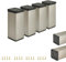 ALUSFERA Pied de Meuble - Pied Reglable Pied Canapé - Pied Reglable pour Meuble - Lot de 4 - Angulaire 40 x 40 mm - Pièces de Rechange en Métal - Accessoires de Montage Inclus - 100mm INOX