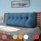 VERCART Keilkissen Bett Großes Rückenkissen Bett Kopfteil Bequemes Lesekissen für Bett und Sofa 2 in 1 Rückenlehne und Kopfkissen Couchkissen Langes XXL Lendenkissen Leinen 160cm Blau
