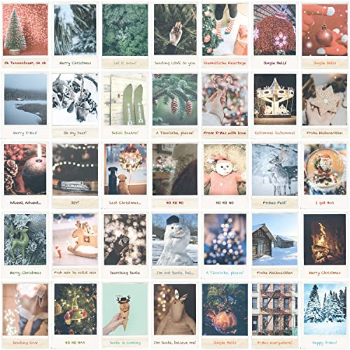 Weihnachtskarten Set 35 Weihnachtspostkarten - Vintage Postkarten Set - Karten für Weihnachten, Christmas Cards