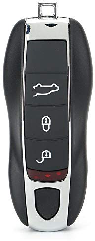 Ladieshow 3 Tasten Semi-Intelligente Auto-Fernbedienung Schlüssel Passend für Porsche Panamera/Cayenne/Boxster, mit eingebauter Knopfbatterie