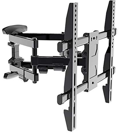 SHIJINHAO TV Wall Bracket Swivel And Tilt, TV Wall Mount For Most 26-60 Inch LED, LCD And OLED TVs Up To VESA 400x400mm And 50kg, With Articulating Arm Incl (Color : Black, Size : 48x43cm)