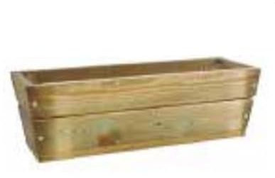 Jardin202 - Jardinera de Madera Trapecio para jardín | Madera de Pino tratada 60x20x19cm
