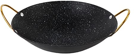 BAILR Antióxido Wok Sarten, Ergonómico y Antiadherente Wok Sartenes, Wok Chino Multifunción para Estufas Eléctricas, De Inducción O De Gas (A 10 Inch)