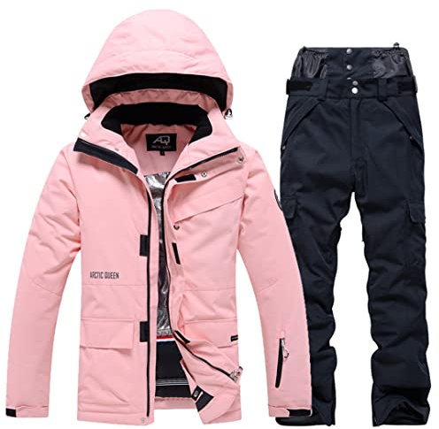 Skianzug für Damen, Ski-Kleidung, Winter, Outdoor, warm, winddicht, wasserdicht, Jacke und Hose, Set für Damen, Snowboarden, Anzüge, Schnee, Sport, Jacke, Hose, 5 S