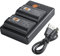 QIAOJINLIN DSTE 7.2V 2350mAh DMW-BLK22 Lithium Battery Pack(2 Packs) and Dual Charger Compatible with Panasonic DMW-BTC15 and Panasonic GＨ6 DC-S5 DC-S5KK Lumix DC-G9 II Camera,Sigma BP-61 Battery