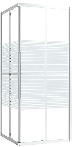 vidaXL Duschkabine Eckeinstieg Duschabtrennung Duschwand Dusche Bad Badezimmer Duschtür ESG 80x80x180cm Aluminiumprofil Transparent Weiß
