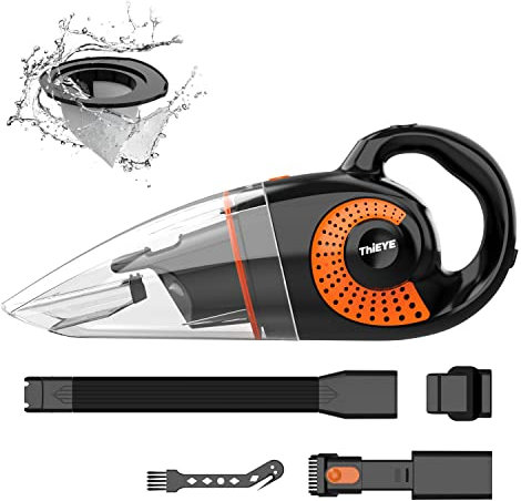 ThiEYE Aspirateur à Main, 13000pa 120W avec Puissant Aspiration Aspirateur de Table sans Fil, d'mini Aspirateur Léger pour la Cuisine à Domicile, Les Poils d'animaux et Les Voitures