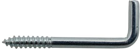 NIMA PARTS Einschraubhaken für Holz 40 mm - 20 Stück - Wandhaken aus verzinktem Stahl - Schraubhaken - Haken zum Schrauben - Deckenhaken - Einschraubhaken für Holz - rostfrei