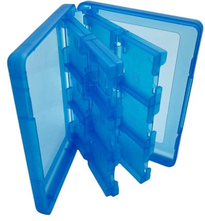 EXTREMEGRIPPRO 24 in 1 Game Holder CASE Compatible for 3DS 2DS DS Nintendo Cartridge (Blue)