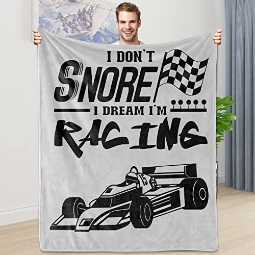 Shoppawhile Formula 1 Gifts for Men Funny Racing Flannel Blanket 51 * 59inch F1 Gifts for Men Funny and Unusual Christmas Birthday Fathers Day Presents