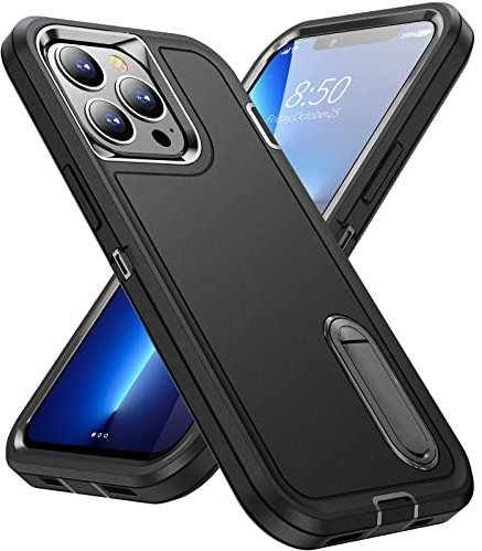 ZCDAYE 2-in-1 Rugged Shockproof Case for iPhone 14 Plus (6.7 inches), Black