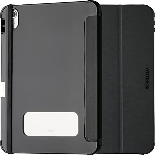 OtterBox React Folio Hülle für iPad 10. gen 2022, 11.gen 2025 (A16), stoßfeste, sturzsichere, ultradünne Schutzhülle, nach Militärstandard getestet, Schwarz, Keine Einzelhandelsverpackung