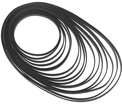 Gereiny Ersetzter Plattenspieler-Riemen, Gummi-Flachantriebsriemen für Plattenspieler, Walkman, DVD-Repeater, 4 mm breit, Ersatz