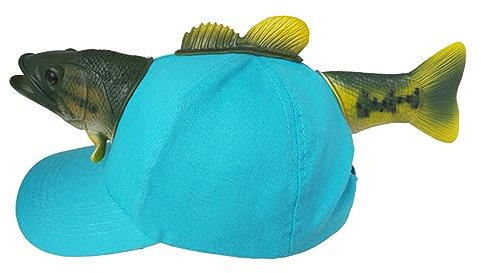 Harilla Baseball Cap Neuheit für Männer & Frauen, Sommer Verstellbare Baseball Caps, lustige Angler Mütze für Kinder Erwachsene, Sport Cap Halloween Kostüm für Outdoor Angeln, Party, Karneval, Blau M