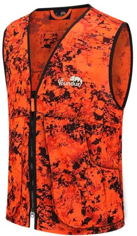 Full mundur Blaze Camo Orange Gilet de chasse Gilet de sécurité léger avec plusieurs poches pour adultes unisexe