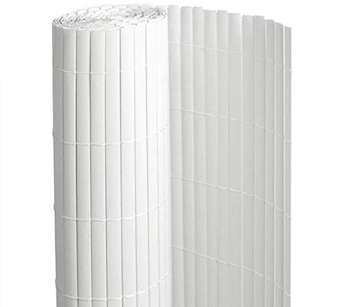 Canisse PVC en Rouleau de 3m pour clôture ou Balcon (1m80, Blanc RAL 9010)