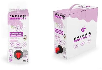 ENERGIE FRUIT - Mega Shampooing 10L – Shampooing Nourrissant Huile de Coco et Beurre de Karité
