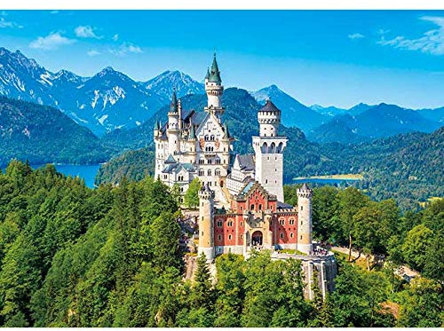 1000 Teile/Baya's Glitzerndes Schloss Neuschwanstein Puzzle Japanisches Landschaftspuzzlespiel Mode Kreatives Geschenk 26x38CM