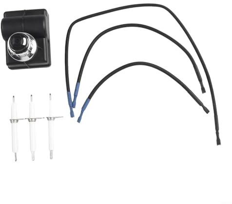 Techomey - Kit de generador de chispas para barbacoa, repuesto de encendedor de gas para parrilla PitBoss Memphis 4 en 1, generador de chispas de repuesto para barbacoa, 3 cables+3 electrodos de