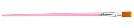 Paint Brush Set, Nylon Acrylic Paint Brushes with Smoothing Handle Fine Tip Artist Paintbrush Watercolour Paint Brushes Oil Paint Brushes for Art Painting (Pink and Flat Tip)