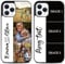 EKAM Personalised Phone Case For Apple iPhone 16, 15, 14, Pro, Max, Mini, Plus 13, 12, 11, X, XS, XR, SE, 8, 7 - Add Your Text & 3 photos multiple Picture Custom Design PC + Soft TPU Case (White)