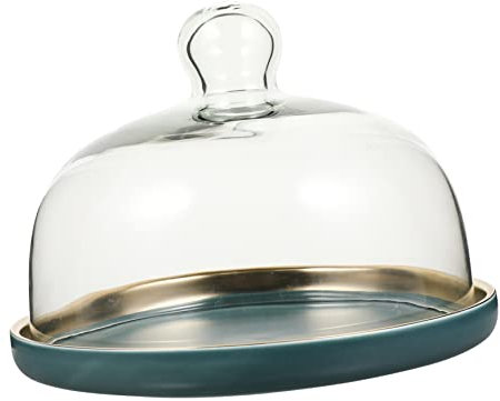 Ciieeo Piatto da Dessert con Coperchio in Set da 1 Vassoio da in Ceramica Elegante Servizio da Tavola per Spuntini Frutta per Eventi