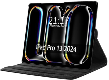 Custodia girevole 360 per Apple iPad Pro 2024 13 (M4) Colore Nero