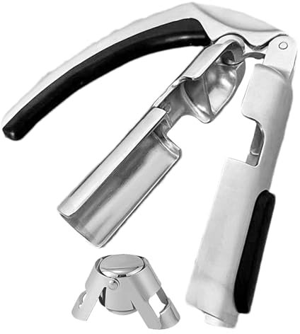 Cavatappi per vino, apribottiglie per vino - Cavatappi per champagne,Apriscatole per champagne, estrattore di sughero con comoda impugnatura, apriscatole per champagne per uso domestico o da