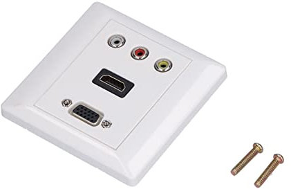 HDMI-Wandplatte, Steckdosenregal, Wandhalter, Multimedia-Wandpaneel, 1080P-Audio-Video-Wandsteckdose, Composite-Video-Panel, Versenkte Wandsteckdose mit Hoher Schlagfestigkeit