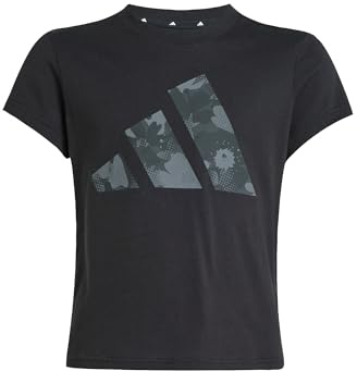 adidas Unisex Kids Seasonal Essentials Flower Kids T-Shirt Black/Multicolor 140