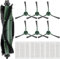 (10 Piezas) Q011/ Q0120 Piezas De Repuesto Compatibles Con Irobot Roomba Combo Essential Robot Y0140/ Y0112/ Y0110/ Q011/ Q0120 Accesorios, 1 Cepillo Giratorio, 3 Filtros HEPA, 6 Cepillos Laterales