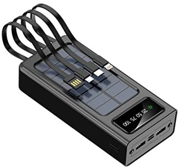 QWAXTRIW Comes With Four-wire 30000mAh Large-capacity Solar Power Bank durable (Color : White, Size : 10000mAh)