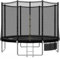 TRIUMPHKEY Trampolin Outdoor Ø 305 cm mit GS TUV Zertifizierung – Gartentrampolin mit Sicherheitsnetz, Leiter & Randabdeckung – Kindertrampolin Indoor & Outdoor – Belastbarkeit 150 kg – Schwarz