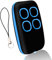 Telecomando Cancello Universali, Rolling Code e Codice Fisso 280-868 MHz, 4 in 1 multifrequenza, telecomando cancello compatibile con più di 90 marche, telecomando universale 433MHz (Blu)