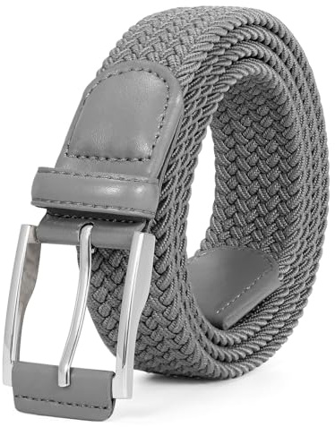 JasGood Geflochtener Stretchgürtel Stoffgürtel Elastischer Gürtel für Herren und Damen Dehnbarer Flechtgürtel Golfgürtel für Herren Jeans Hosen