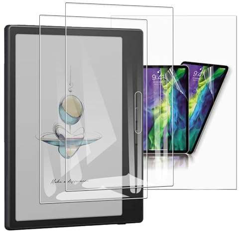 CONAPIKA Schutzfolie für BOOX Tablet Go Color 7 Gen II/Go Color 7 Gen 2 7 Zoll, 2 Stück Ultrabeständig Anti-Kratzen Matte PET Schutzfolie HD-Klar Hohe Empfindlichkeit Anti-Bläschen Displayschutzfolie