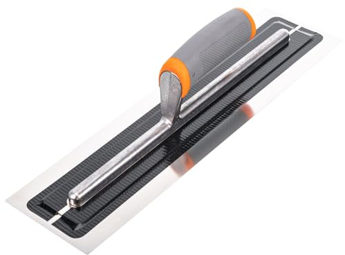 Toolty Plastering Trowel 16 in Soft Grip 410mm for Finishing 0.3mm Blade