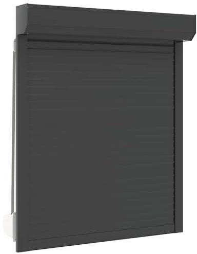 Kangmusi 144979 Volet roulant en aluminium Anthracite 100 x 120 cm