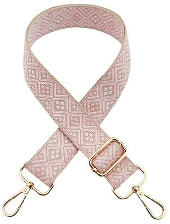 YKAFADE Schultergurt Umhängegurt für Schultertasche Tragetaschen und Handtaschen Verstellbarer 72-130cm 3.8cm Breite Taschengurt zum Wechseln für Damen Herren,Mädchen DIY Zubehör -Rosa
