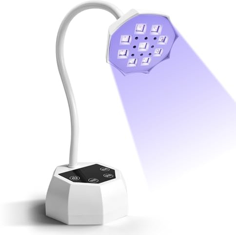Weiße Lotus LED UV Nagellampe - Intelligenter Sensor:Hand rein=Ein/raus=Aus