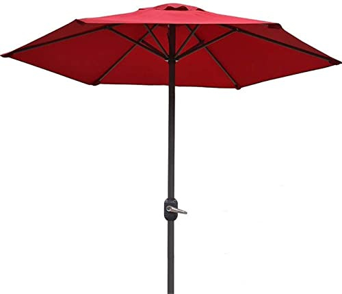 QYYZTQY Gartenschirme, m, Tischschirm den Außenbereich mit Kurbel, 6 Eisenrippen, Marktschirm für Pool, Strand, Garten, Restaurant, ohne Sonnenschirmständer