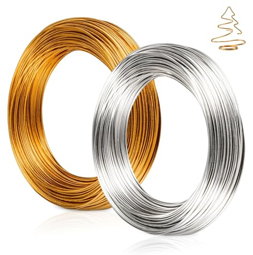 Casbomy Alambre de aluminio para manualidades, 2 mm, alambre grueso para doblar, materiales artesanales, alambre de aluminio grueso para modelado, esqueleto, fabricación de flores, muñecas